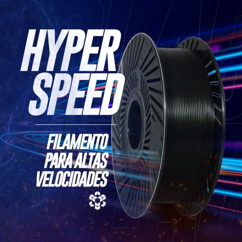 FILAMENTO PLA HYPER SPEED PRETO PEROLADO 4